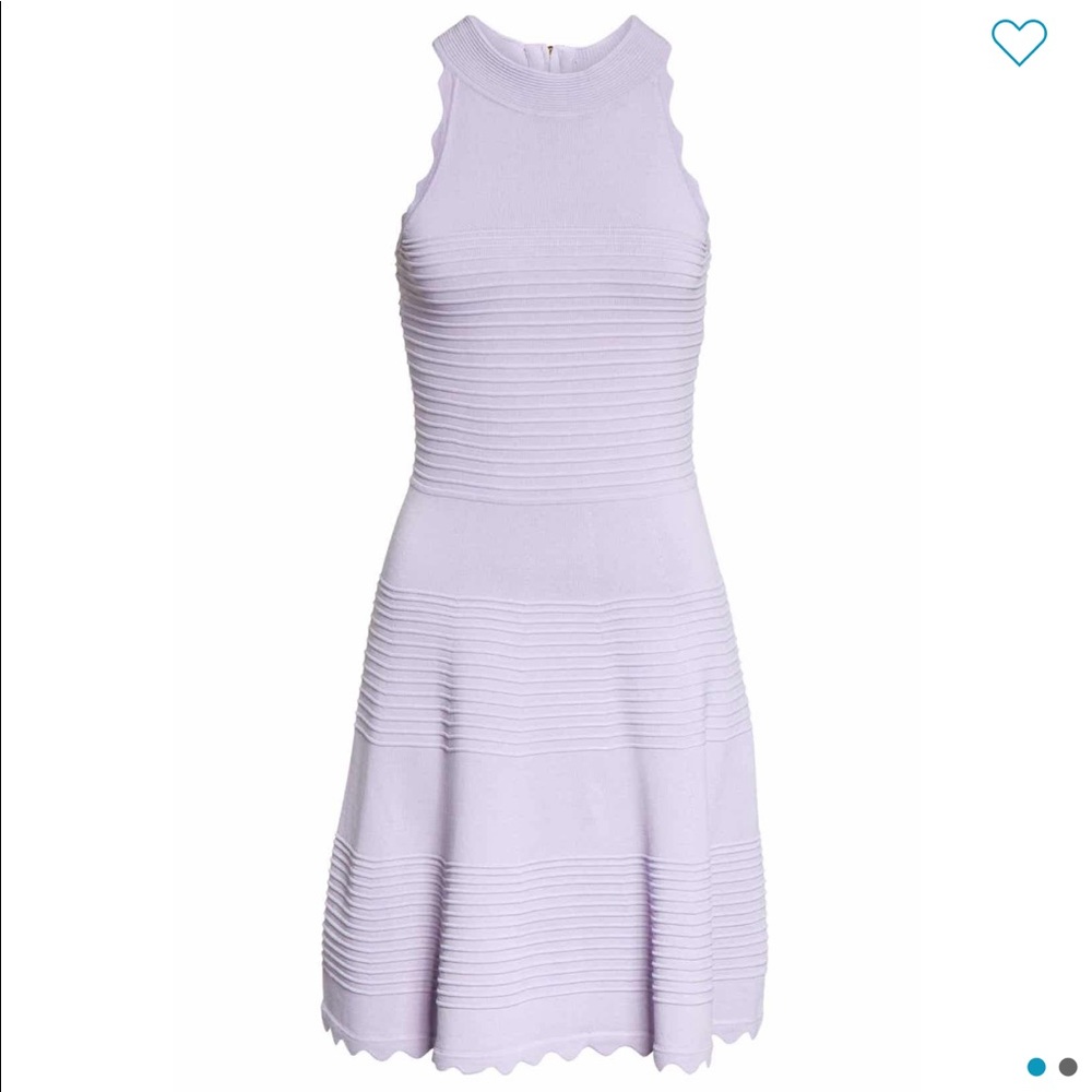 Eliza J Scalloped Fit & Flare Dress